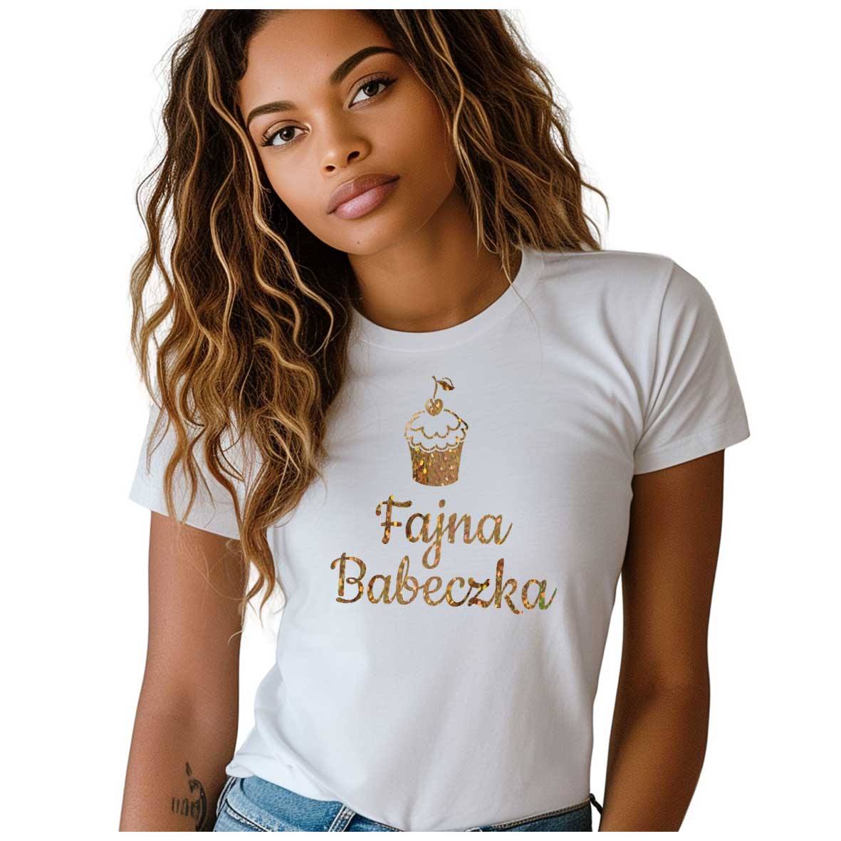 koszulka-z-nadrukiem-fajna-babeczka