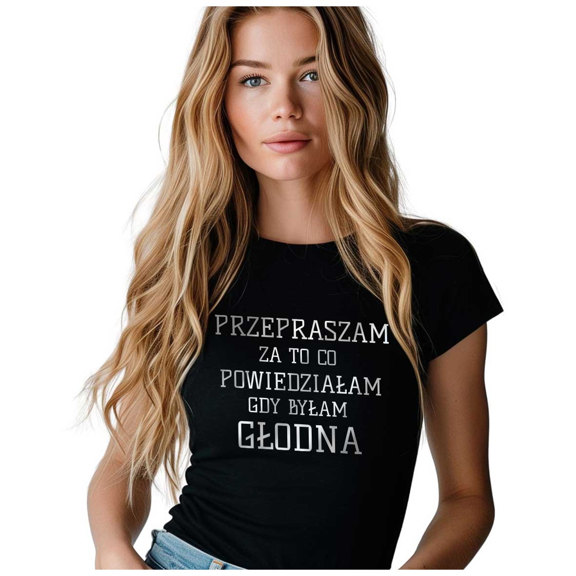 koszulka-z-nadrukiem-przepraszam-glodna